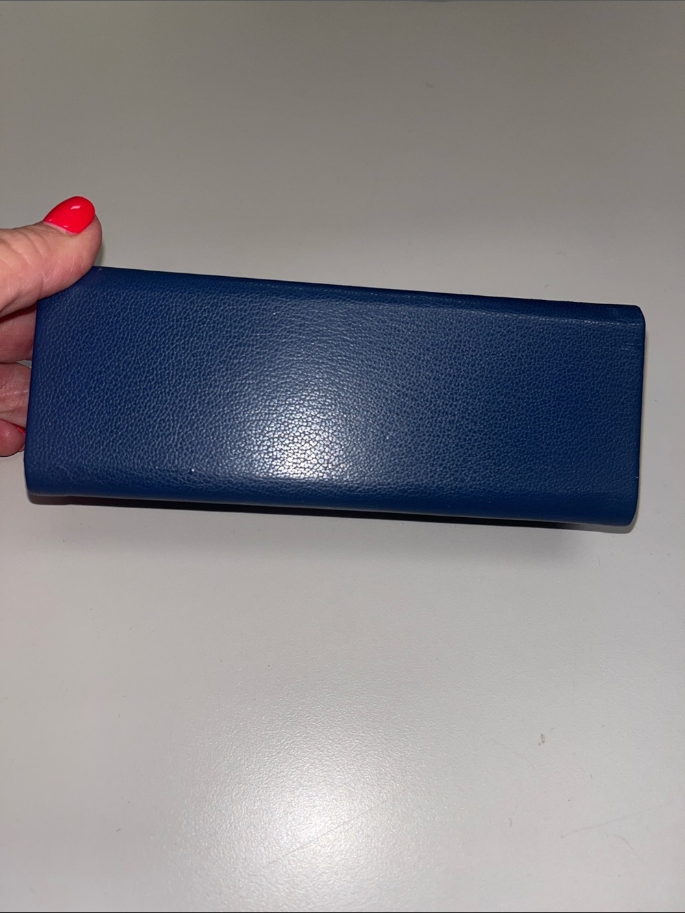 Alexander Julian Blue Eyeglass Case with Gold Logo - Picture 4 of 8